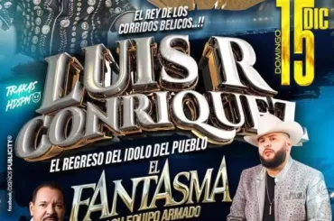 Luis R Conriquez, El Fantasma y Julio Preciado en Santiago Tianguistenco, diciembre 2024