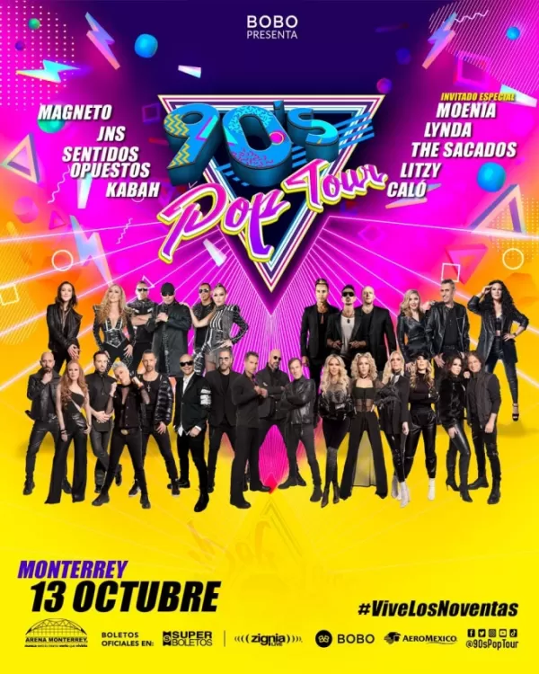90's Pop Tour en la Arena Monterrey, Octubre 2023