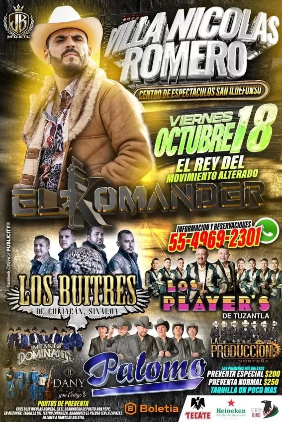 El Komander en Villa Nicolas Romero, Octubre 2024