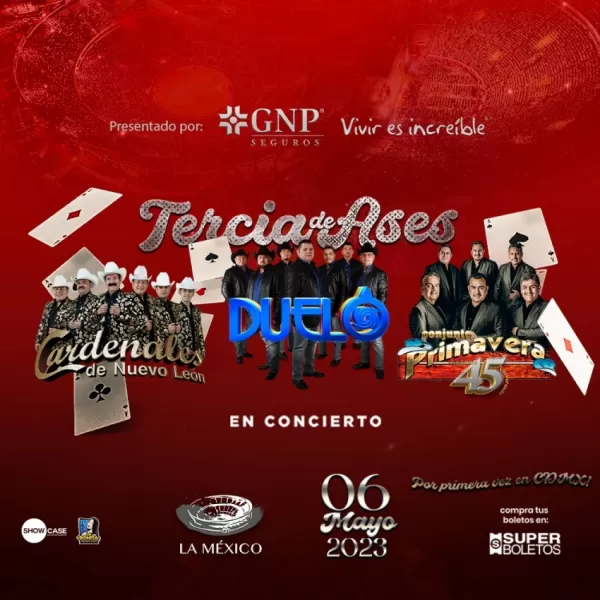 Cardenales de NL, Grupo Duelo y Conjunto Primavera en la Plaza México, Mayo 2023