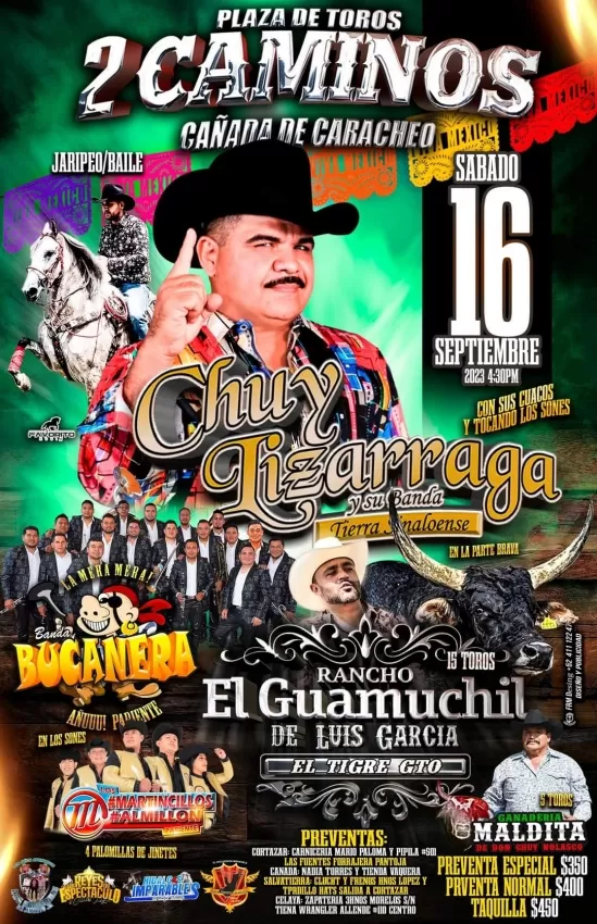 Chuy Lizárraga en la Plaza de Toros 2 Caminos, Guanajuato, Septiembre 2023