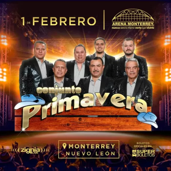 Conjunto Primavera en la Arena Monterrey, Febrero 2025