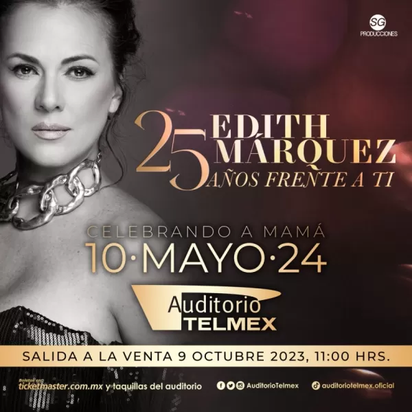 Edith Márquez en el Auditorio Telmex de Guadalajara, Mayo 2024