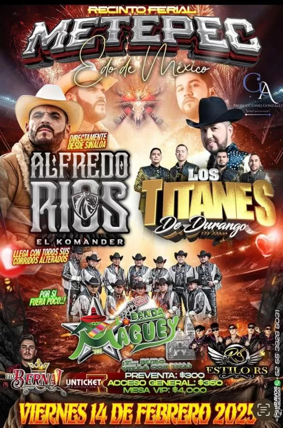 El Komander y Titanes de Durango en Metepec