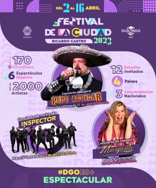 Festival de la Ciudad Ricardo Castro, Durango 2023