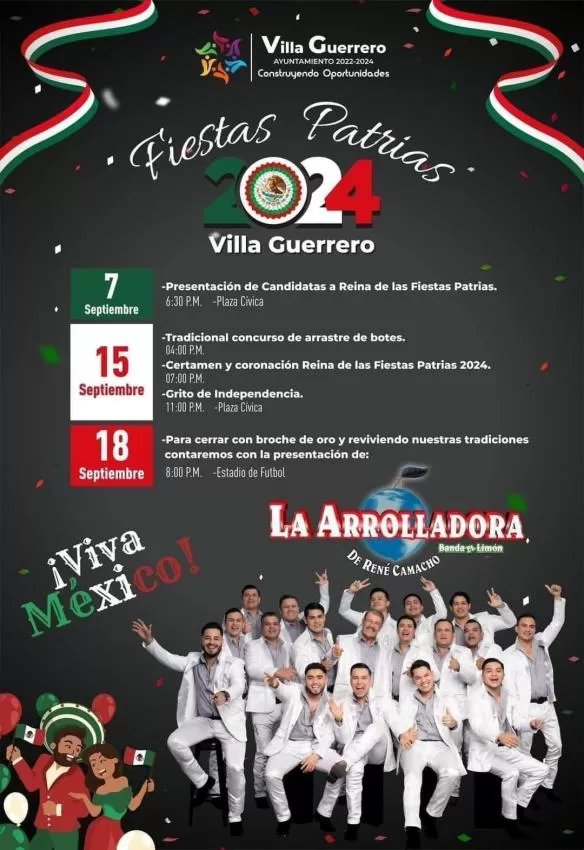 Fiestas Patrias 2024 Villa Guerrero, EdoMex