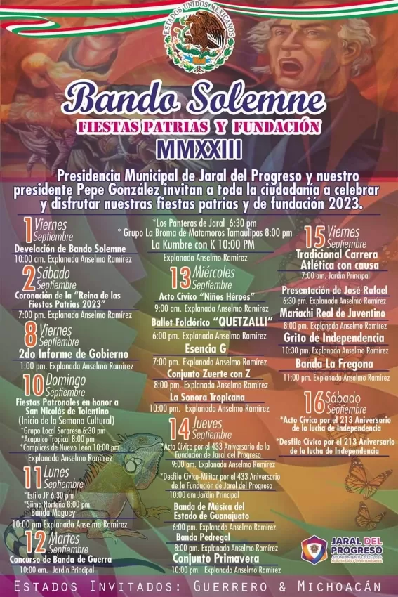 Fiestas Patrias Jaral del Progreso 2023