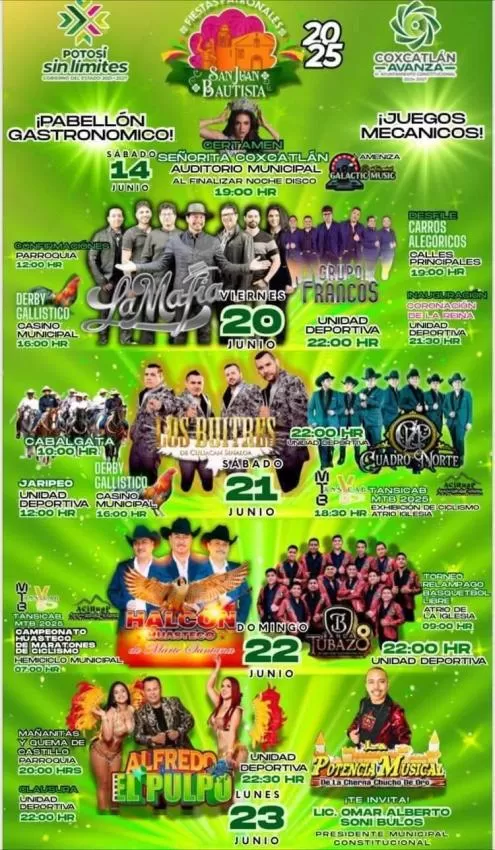 Fiestas Patronales Coxcatlán 2025