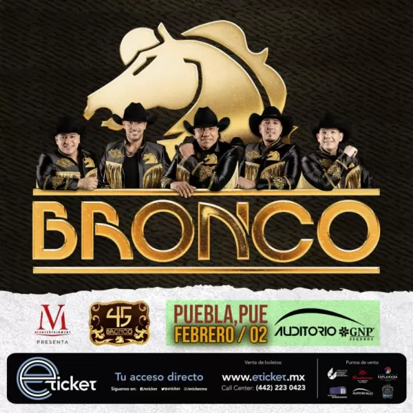 Grupo Bronco en el Auditorio GNP Seguros de Puebla, Febrero 2024