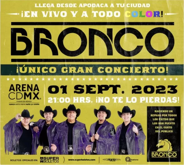 Grupo Bronco en la Arena CDMX, Septiembre 2023