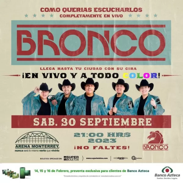 Grupo Bronco en la Arena Monterrey, Septiembre 2023