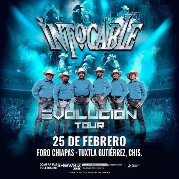 Grupo Intocable en el Foro Chiapas de Tuxtla Gutiérrez, Febrero 2023