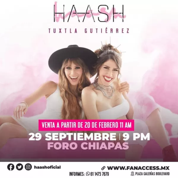 Ha*Ash en el Foro Chiapas, Tuxtla Gutiérrez, Septiembre 2023