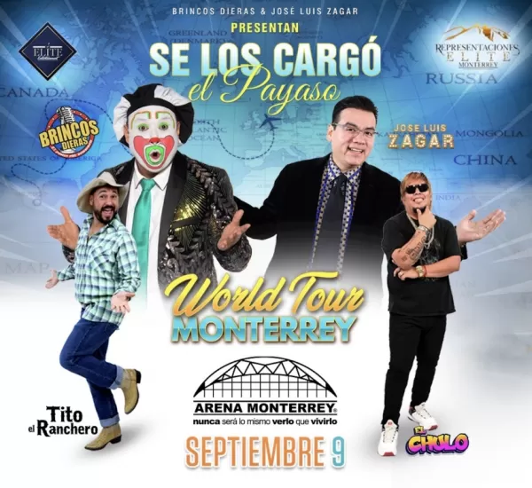 José Luis Zagar, Brincos Dieras, Tito El Ranchero y El Chulo en la Arena Monterrey, Septiembre 2023