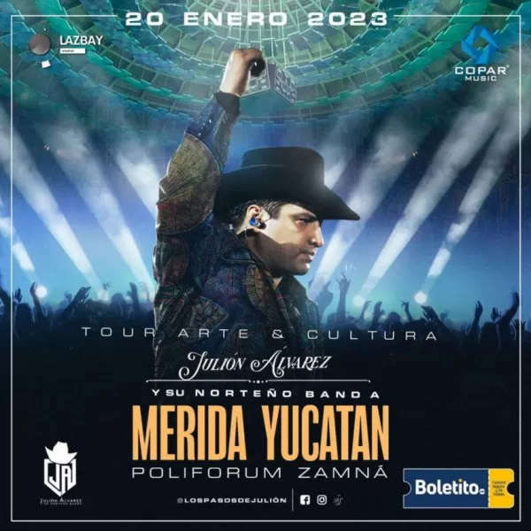 Julión Álvarez en Mérida, Yucatán, Enero 2023