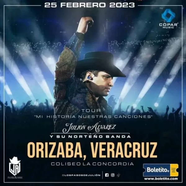 Julión Álvarez en Orizaba, Veracruz, Febrero 2023