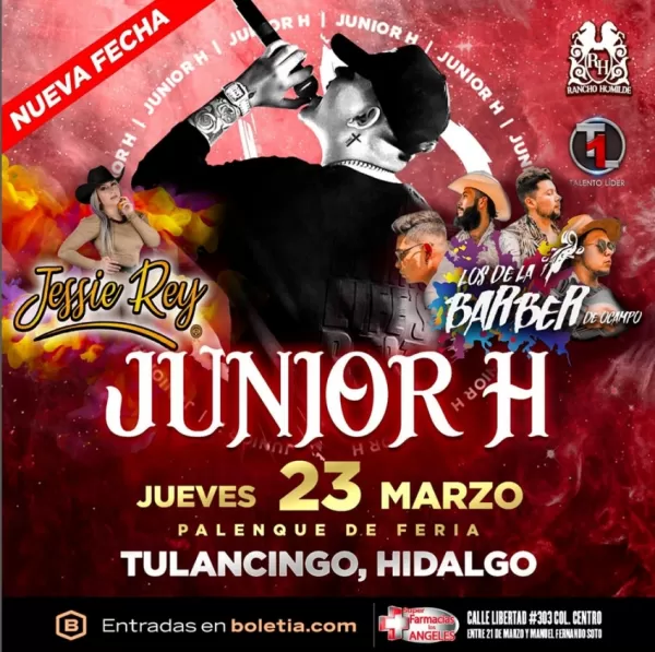 Junior H en el Palenque de Tulancingo, Hidalgo, Marzo 2023