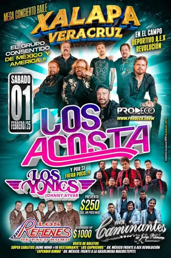 Los Acosta en Xalapa, Veracruz, Febrero 2025