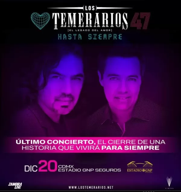 Los Temerarios en el Estadio GNP Seguros, CDMX, Diciembre 2024