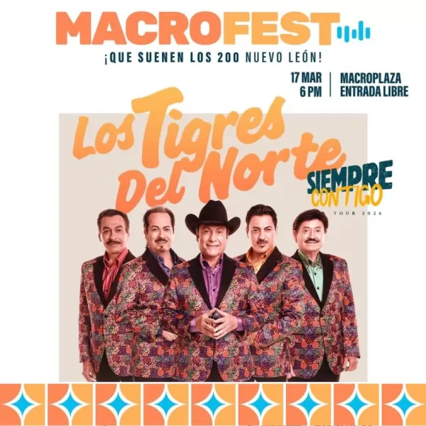 Los Tigres del Norte en la Macro Plaza de Monterrey, Marzo 2024