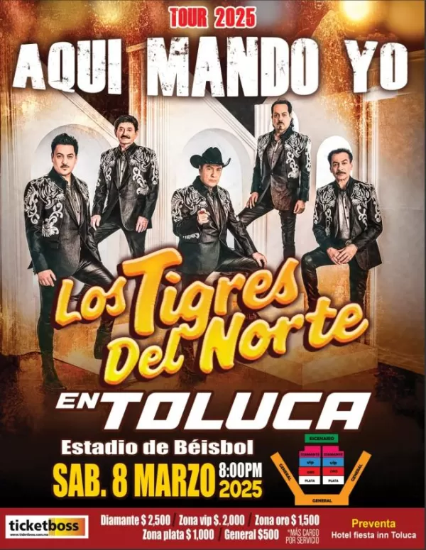 Los Tigres del Norte en Toluca, Edomex, Marzo 2025