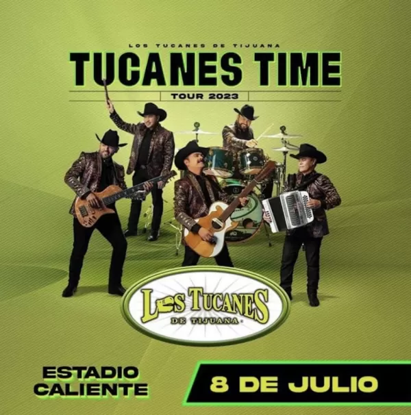 Los Tucanes de Tijuana en el Estadio Caliente, Tijuana, Julio 2023