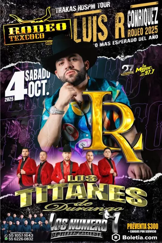 Luis R Conríquez en el Rodeo Texcoco, Octubre 2025