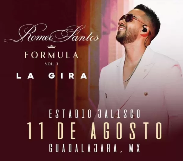 Romeo Santos en el Estadio Jalisco, Guadalajara, Jal, Agosto 2023