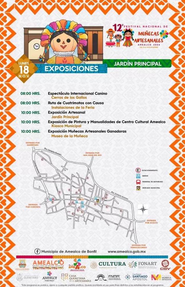 Programa 12º Festival Nacional de Muñecas Artesanales Amealco 2024